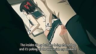 This busty hentai schoolgirl got fucked and creampied by a stranger on a public train. A busty hentai schoolgirl let me caress her big juicy tits on a train.